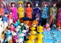 Souvenir dolls in traditional clothes in Vietnam Royalty Free Stock Photo